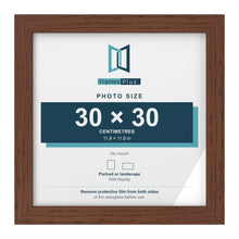 Walnut picture frame for a 30 x 30 cm photo