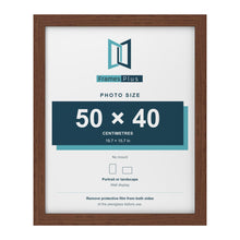 Walnut picture frame for a 50 x 40 cm photo