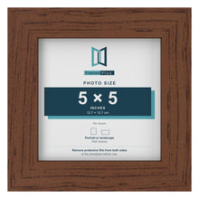 Walnut picture frame for a 5 x 5 inch photo
