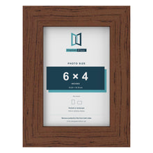 Walnut picture frame for a 6 x 4 inch photo