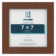 Walnut picture frame for a 7 x 7 inch photo