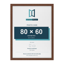 Walnut picture frame for a 80 x 60 cm photo