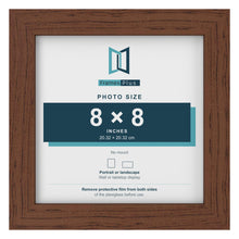 Walnut picture frame for a 8 x 8 inch photo