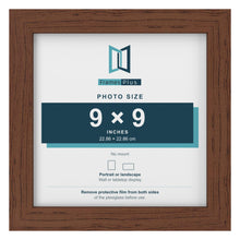 Walnut picture frame for a 9 x 9 inch photo