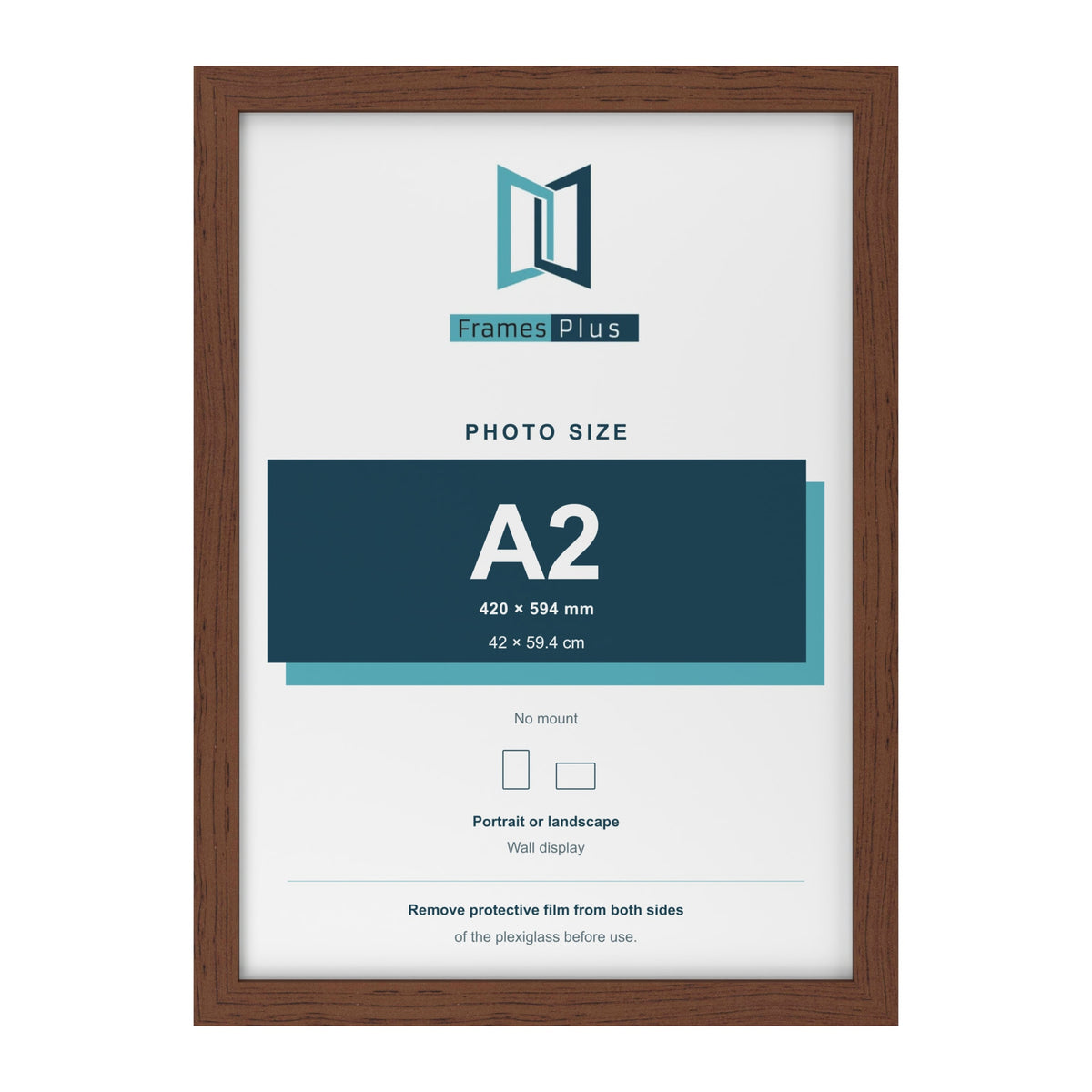 Walnut picture frame for an A2 photo