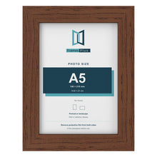 Walnut picture frame for an A5 photo