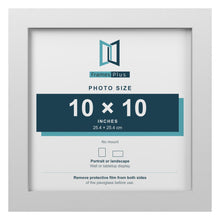 White picture frame for a 10 x 10 inch photo