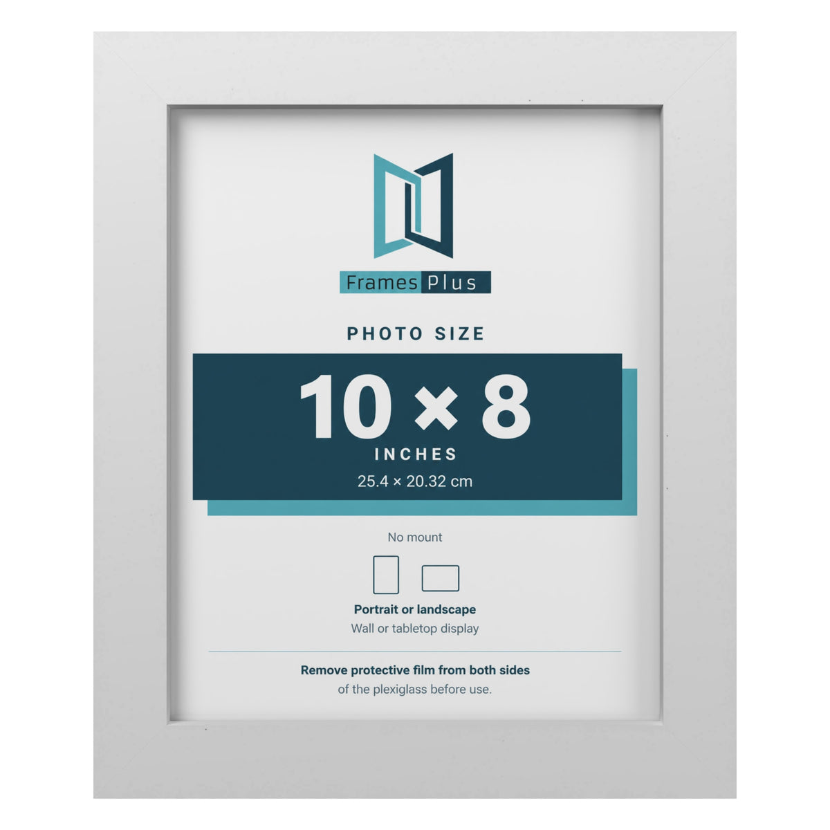 White picture frame for a 10 x 8 inch photo