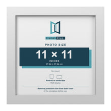 White picture frame for a 11 x 11 inch photo