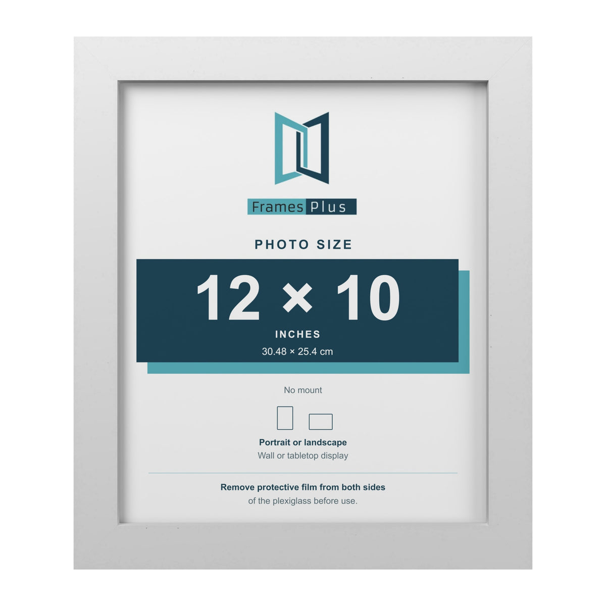 White picture frame for a 12 x 10 inch photo