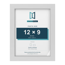 White picture frame for a 12 x 9 inch photo