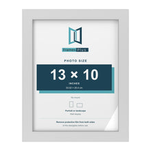 White picture frame for a 13 x 10 inch photo
