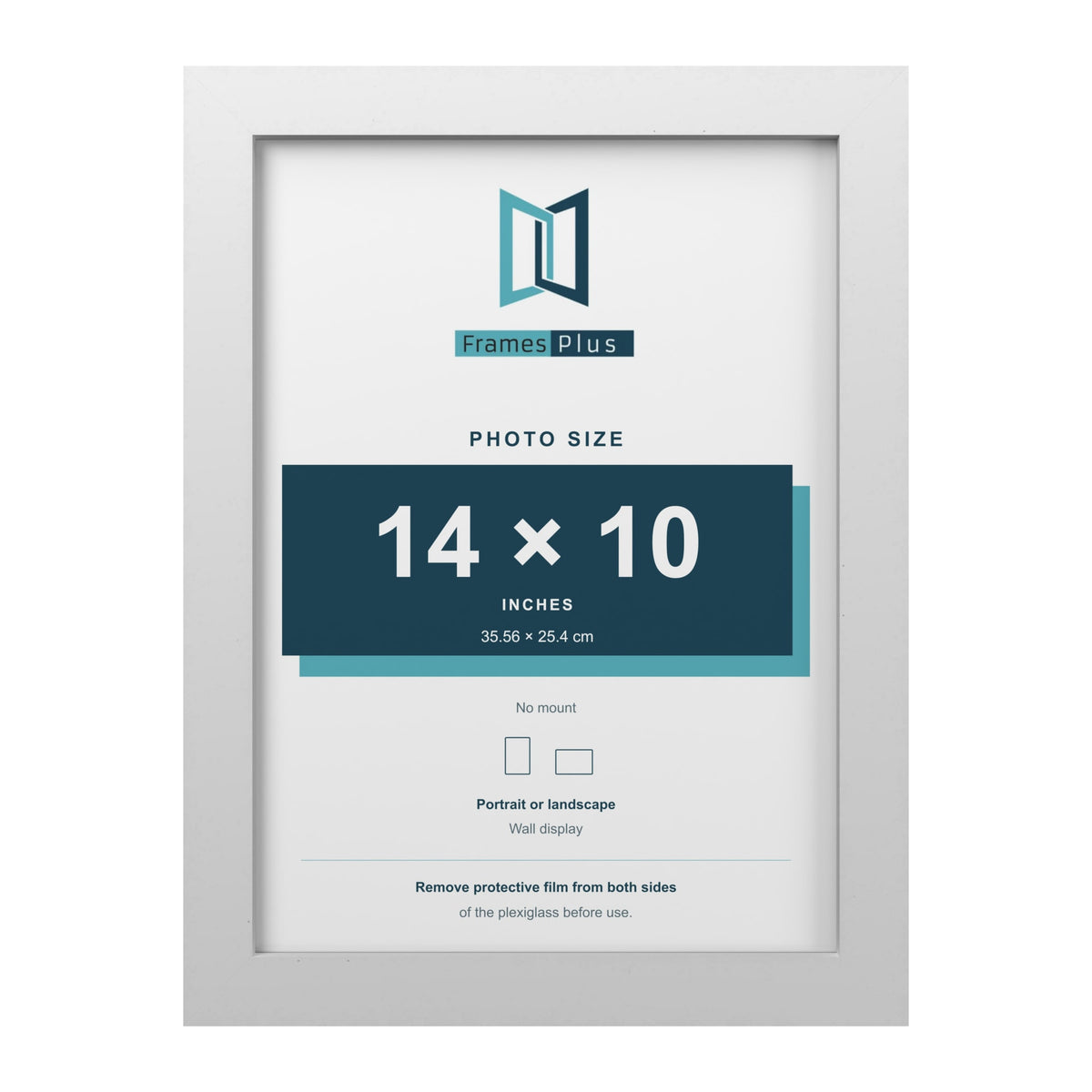 White picture frame for a 14 x 10 inch photo