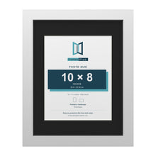 White 14 x 11 inch picture frame with a black mount for a 10 x 8 inch photo