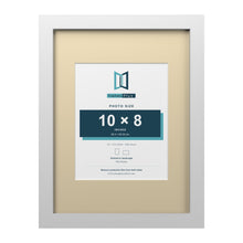 White 16 x 12 inch picture frame with an ivory mount for a 10 x 8 inch photo
