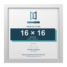 White picture frame for a 16 x 16 inch photo