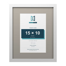 White 20 x 16 inch picture frame with a Dawn Grey mount for a 15 x 10 inch photo