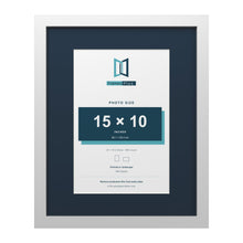 White 20 x 16 inch picture frame with a Pacific Blue mount for a 15 x 10 inch photo