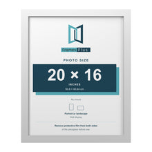 White picture frame for a 20 x 16 inch photo