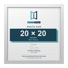 White picture frame for a 20 x 20 inch photo