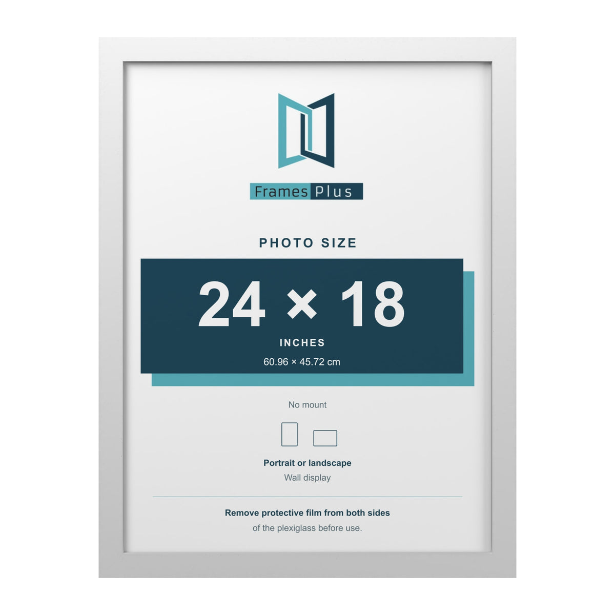White picture frame for a 24 x 18 inch photo