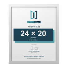 White picture frame for a 24 x 20 inch photo
