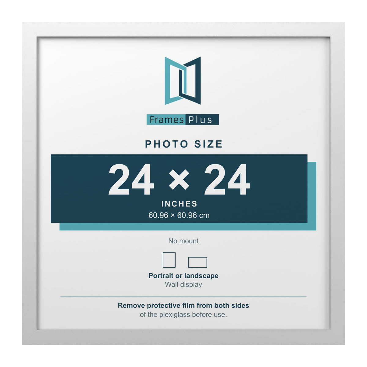 White picture frame for a 24 x 24 inch photo