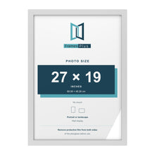 White picture frame for a 27 x 19 inch photo