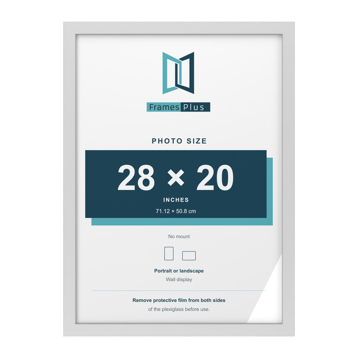 White picture frame for a 28 x 20 inch photo