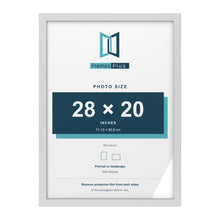 White picture frame for a 28 x 20 inch photo