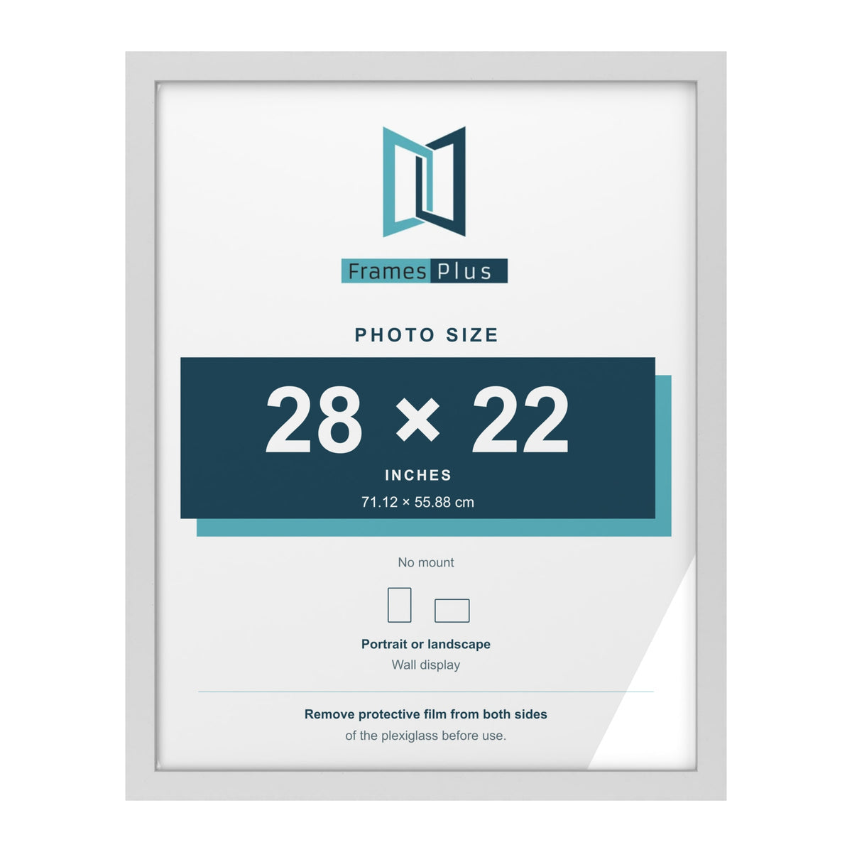 White picture frame for a 28 x 22 inch photo