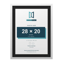 White 32 x 24 inch picture frame with a black mount for a 28 x 20 inch photo