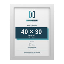 White picture frame for a 40 x 30 cm photo