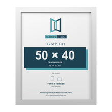 White picture frame for a 50 x 40 cm photo