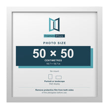 White picture frame for a 50 x 50 cm photo
