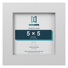 White picture frame for a 5 x 5 inch photo