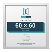 White picture frame for a 60 x 60 cm photo
