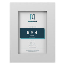 White picture frame for a 6 x 4 inch photo