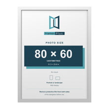 White picture frame for a 80 x 60 cm photo