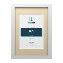 White A3 picture frame with an ivory mount for an A4 photo