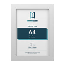 White picture frame for an A4 photo