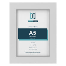 White picture frame for an A5 photo