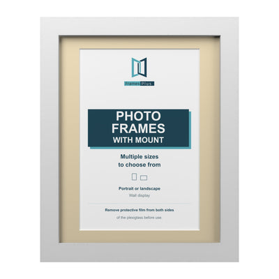 Classic Range White Picture, Photo & Poster Frame with Ivory Mount