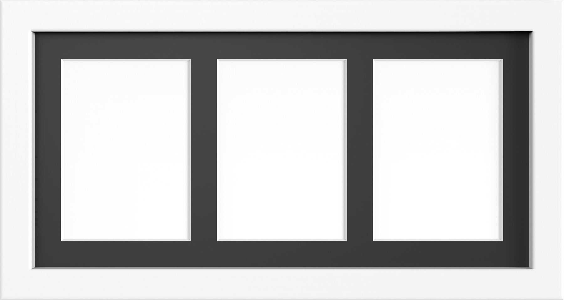 MODERN MULTI PICTURE PHOTO FRAME FOR 3 IMAGES OF 7