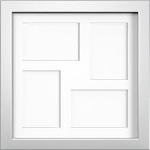 MODERN MULTI PICTURE PHOTO FRAME FOR 4 IMAGES OF 6"X4" WITH QUALITY WHITE MOUNT - Framesplus.co.uk