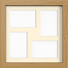 MODERN MULTI PICTURE PHOTO FRAME FOR 4 IMAGES OF 6"X4" WITH QUALITY IVORY MOUNT - Framesplus.co.uk