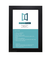 Black White Oak Photo Frame for A1 59.4 x 84.1 cm (23.4x33.1 Inches) Picture Photo Poster, Hang on wall - Framesplus.co.uk