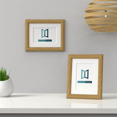 Minimo Range Oak Picture Photo Poster Frame with White Mount