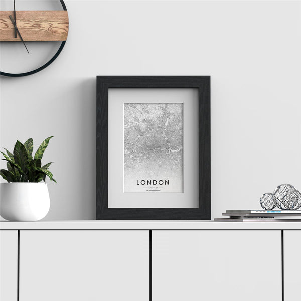 Excel Range Black Picture Photo Poster Frame with White Mount - Framesplus.co.uk