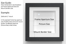 Box Range White 25mm Deep Picture Display Frame with 1" Ivory Mount, Memory Box Medals Memorabilia - Framesplus.co.uk